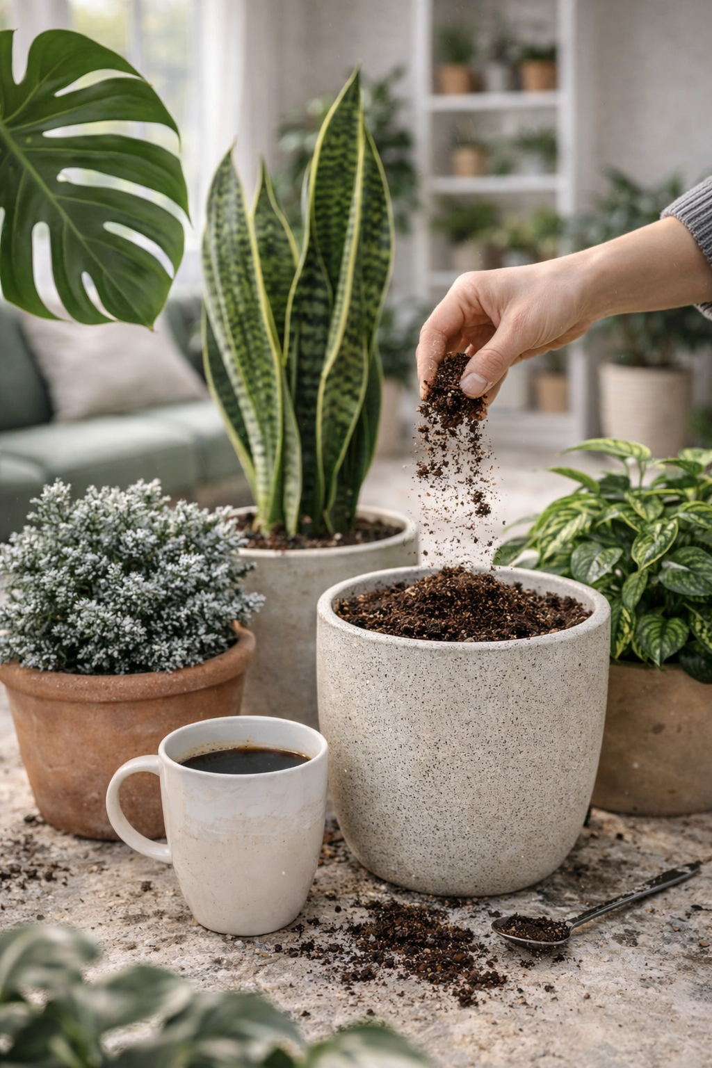 Koffiedik voor planten: werkt het echt als voeding?