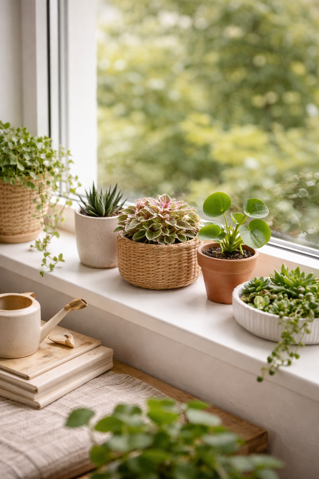 Planten voor smalle vensterbank: benut elke centimeter