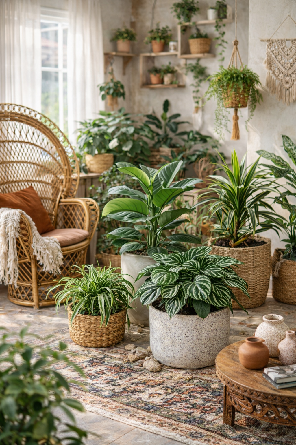 Welke planten passen in een bohemian interieur?