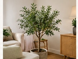 Grote Ficus als kamerplant in een lichte woonkamer