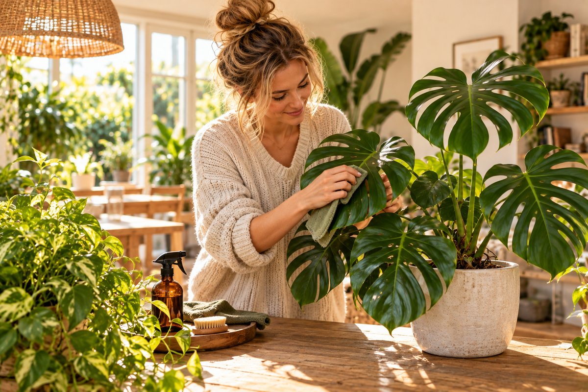 Grote plant voor de woonkamer