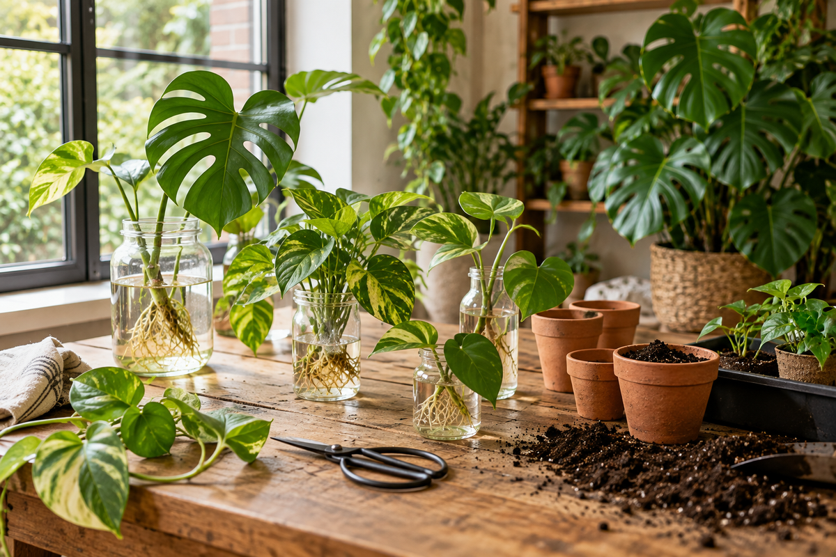 Plantenstekjes zelf stekken van kamerplanten