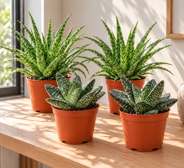 2x Aloe Spider + 2x Gasteria Hybride Aurora - 4 stuks