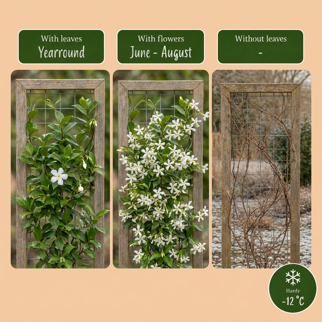 Trachelospermum jasminoides - sterjasmijn, groene bladeren