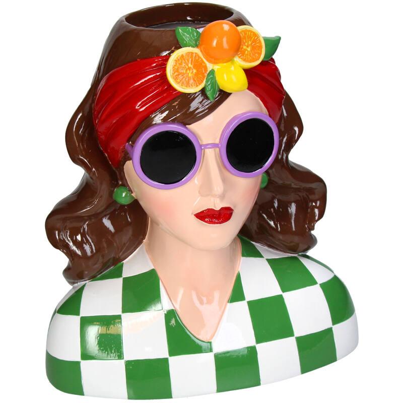 Vaas Fashion lady ' Yentl ', detail van het blad