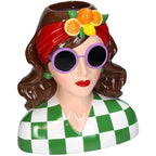 Vaas Fashion lady ' Yentl ', detail van het blad