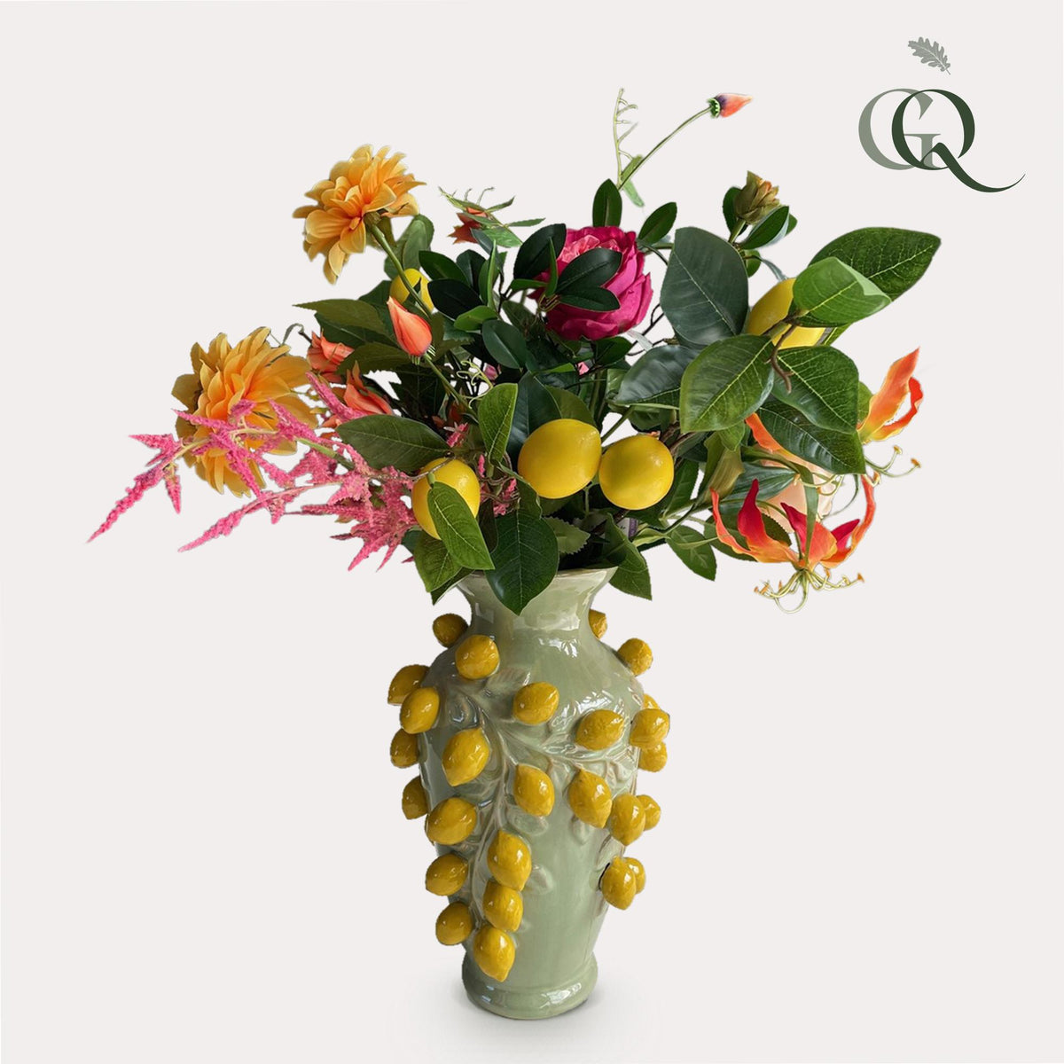 Kunstbloemen - Boeket L - Happy Vibes, detail van het blad