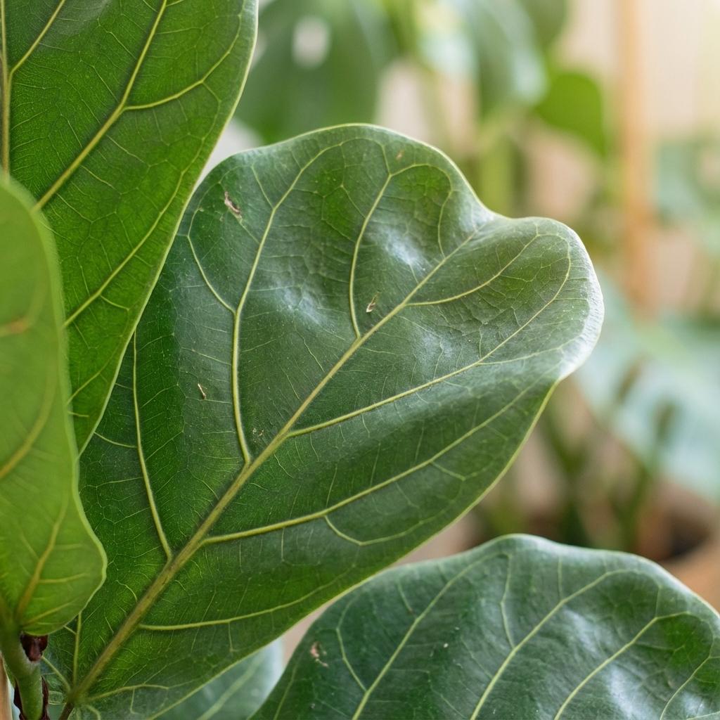 Ficus Lyrata met Mand Zeegras naturel, groene bladeren