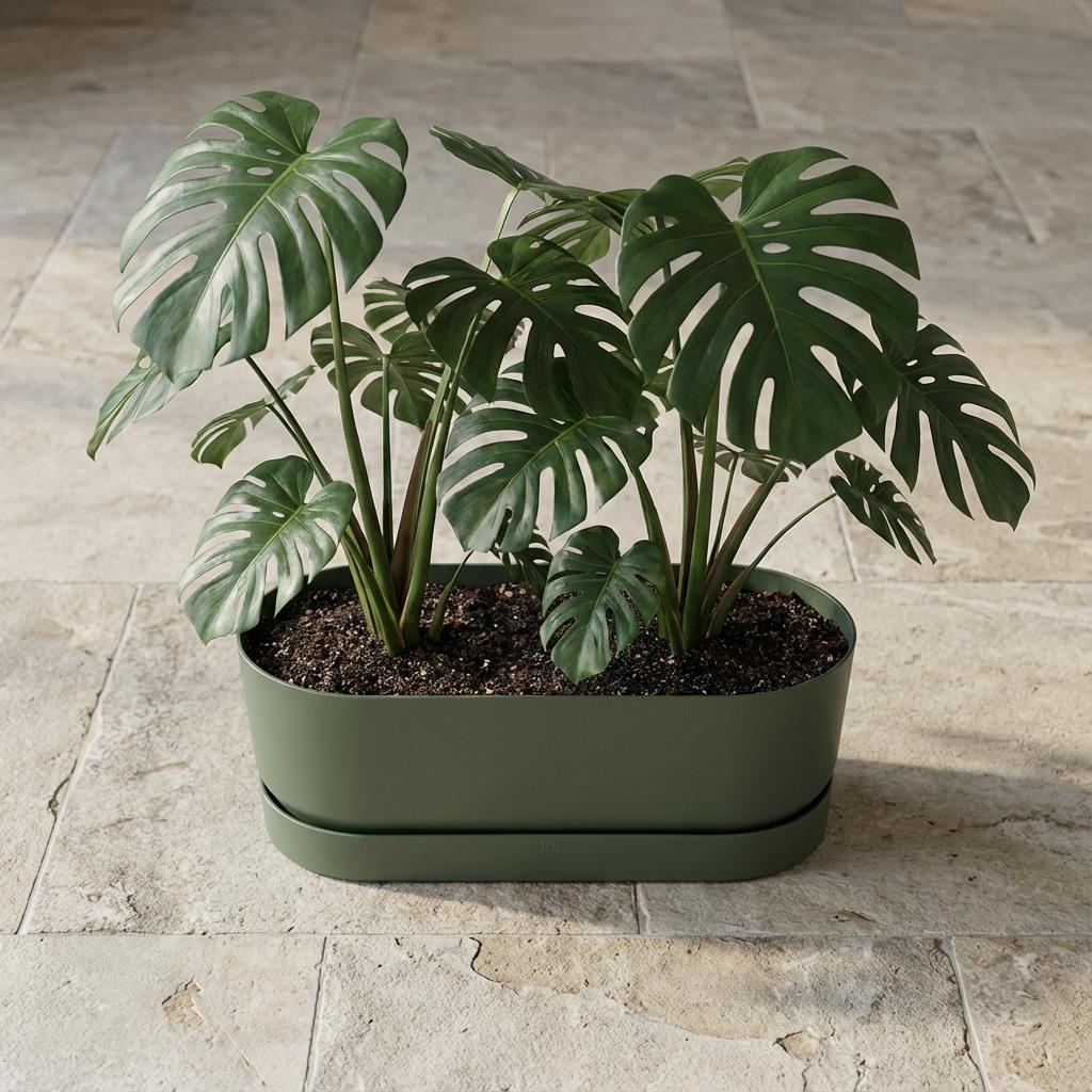 Detailfoto van Elho Pot Greenville Easy Balcony D25cm - Leaf Green