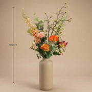 Kunstbloemen boeket Amber Peach, levensecht, 12 stelen
