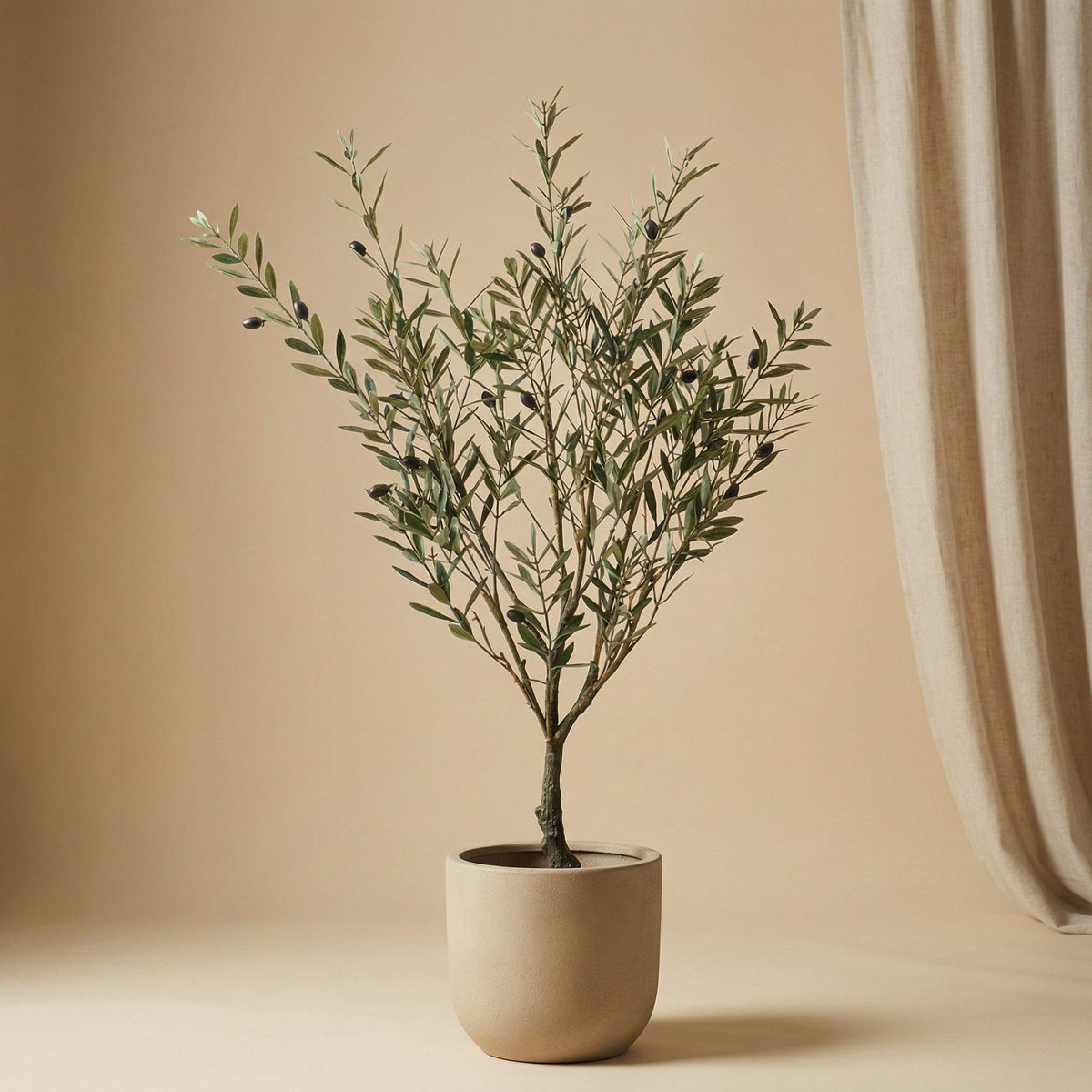 Kunstplant Olive tree in pot, groeiwijze van de plant