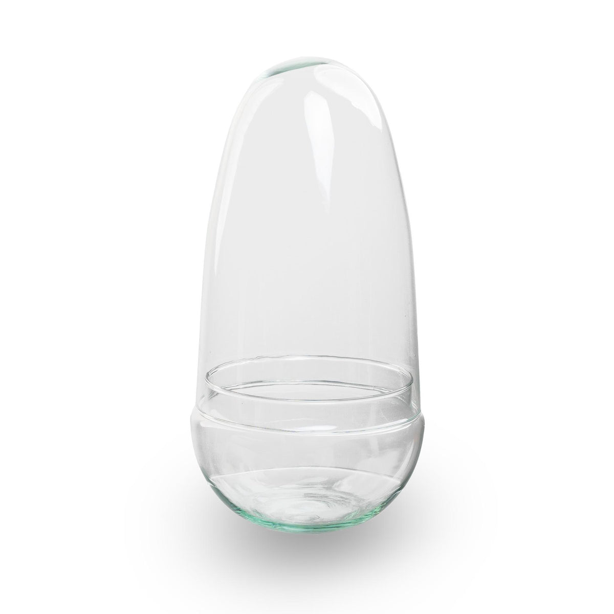 Terrarium bolglas tweedelig - Egg, plant in pot