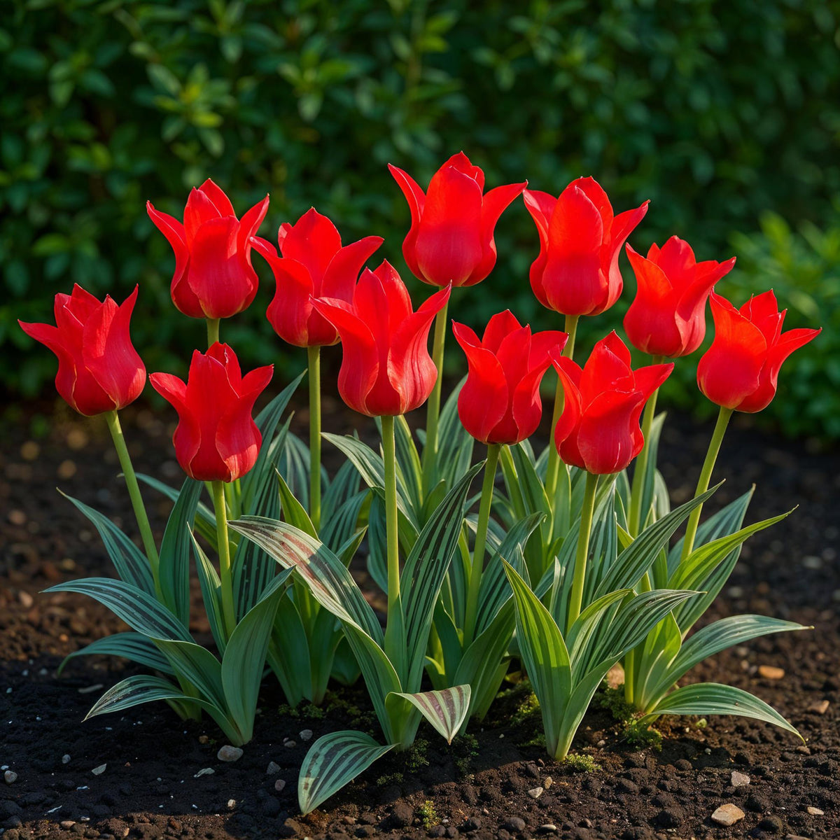 Tulp Greigii Red, kenmerkend blad