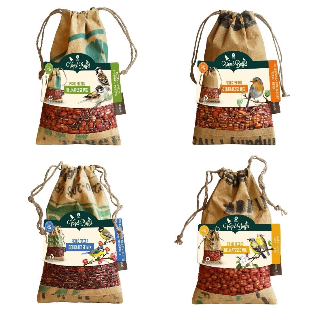 Detailfoto van Vogelbuffet | Vogelvoer Picknick mix Set van 4 | 4x 300gr