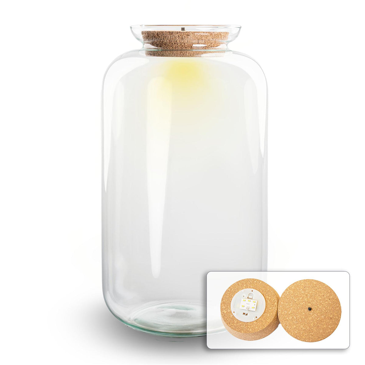 Terrarium fles met verlichting - Sven XL, detail van het blad