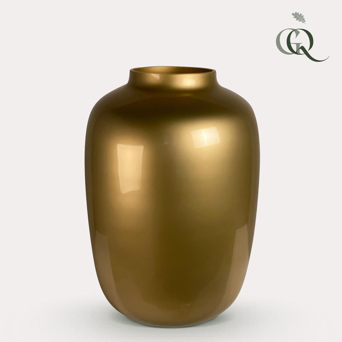 Vaas glas - Goud - Artic - M, plant in pot