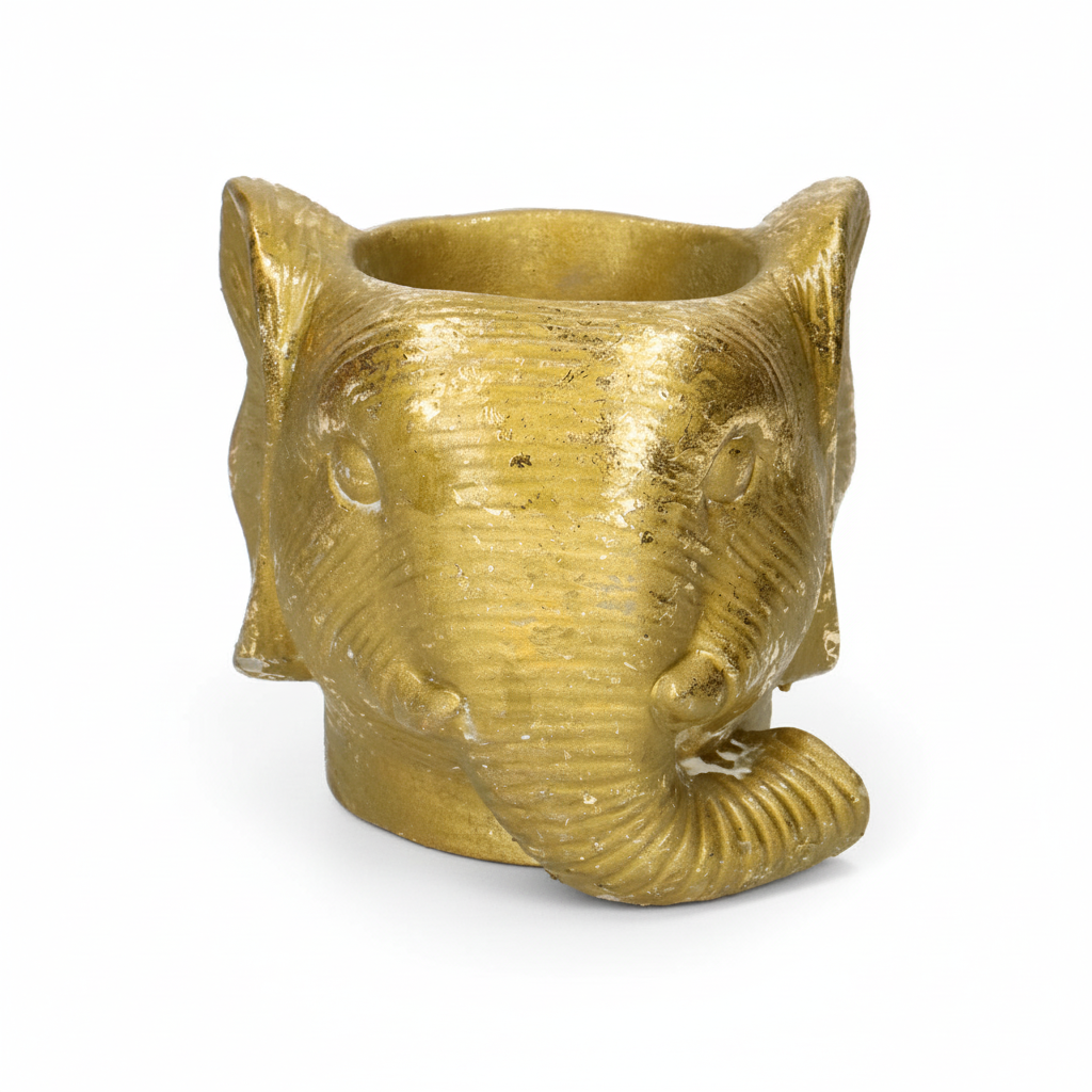 Planter Olifant D11/12x10cm - Goud - D11/12x10cm, kenmerkend blad