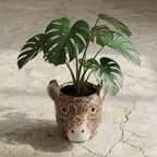 Planter Giraf D11/14x11cm - Bruin - D11/14x11cm, plant in pot