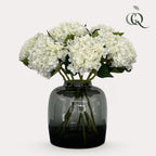 Kunstbloemen Solo - wit - hortensia - x 8, detail van het blad