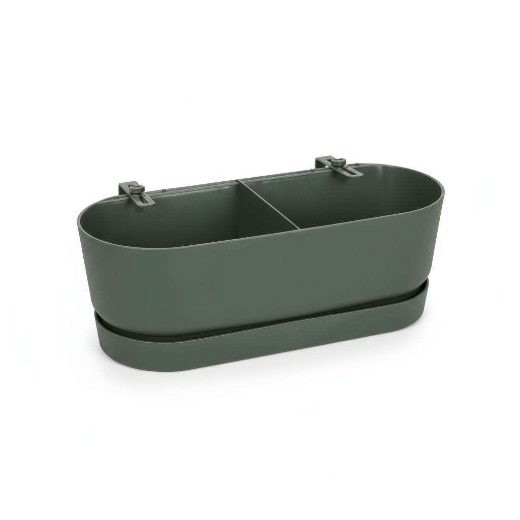 Detailfoto van Elho Pot Greenville Easy Balcony D25cm - Leaf Green