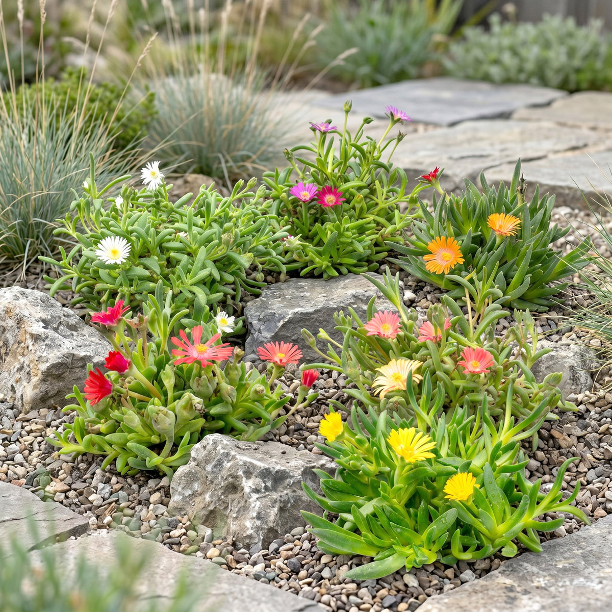 Delosperma mix, groene bladeren