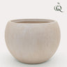 Pot Raindrop Globe XL, beige plantenbak met druppelreliëf