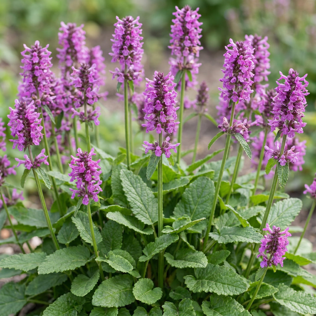 Stachys mon. Hummelo - Ezeloor - Paars, detail van het blad
