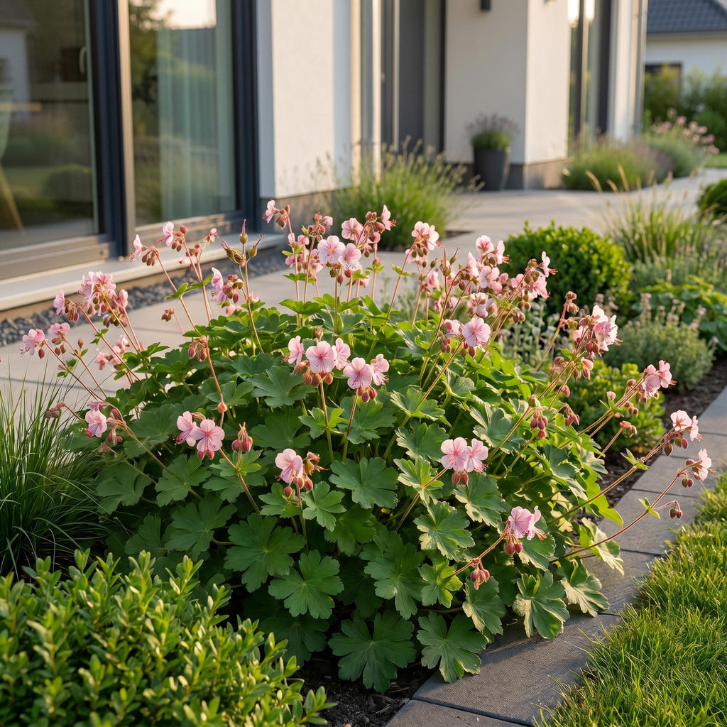 Ooievaarsbek Geranium 'Ingwersen's Variety', lichtroze, decoratieve tuinplant