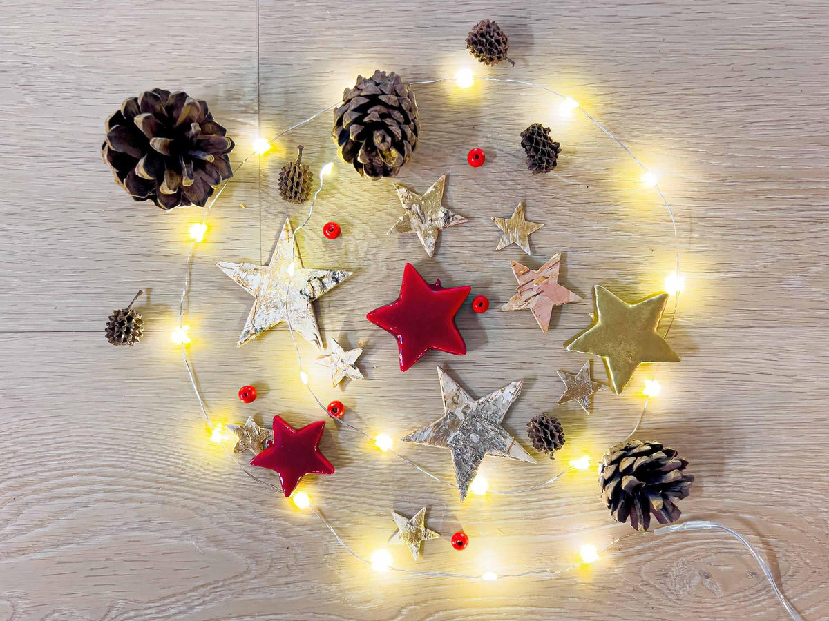 Kerst Terrarium Decoratiepakket, detail van het blad