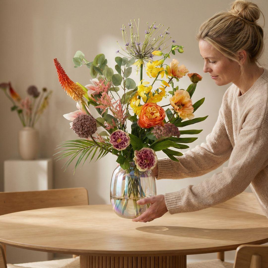 Kunstbloemen boeket Tropical Chic, levensecht, 13 stelen, groeiwijze van de plant