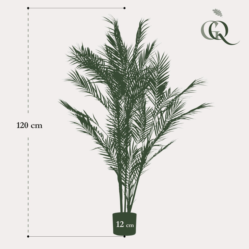 Kunstplant Chamaedorea elegans, bergpalm, 120 cm, gezonde plant