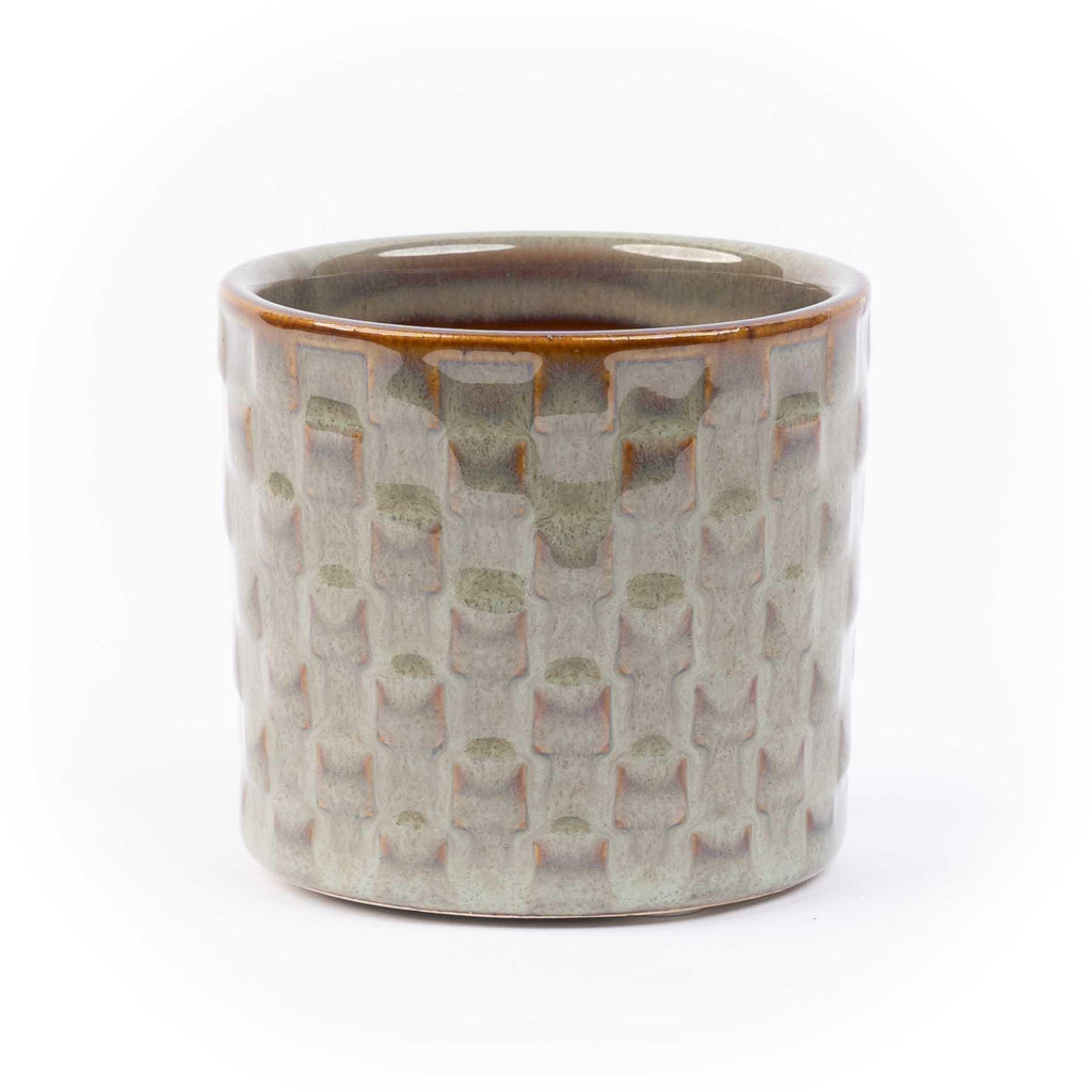 Mini potjes Madrid, set van 6 keramisch, Ø7,2 cm, H6,3 cm, compacte plant
