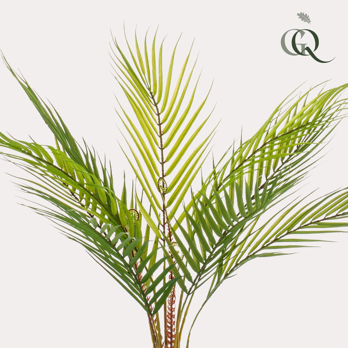 Kunstplant Chamaedorea, bergpalm met veerachtig blad, 50 cm, groene bladeren