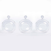 Kerstbal glas transparant met haakje, Ø10,5 cm, set van 3