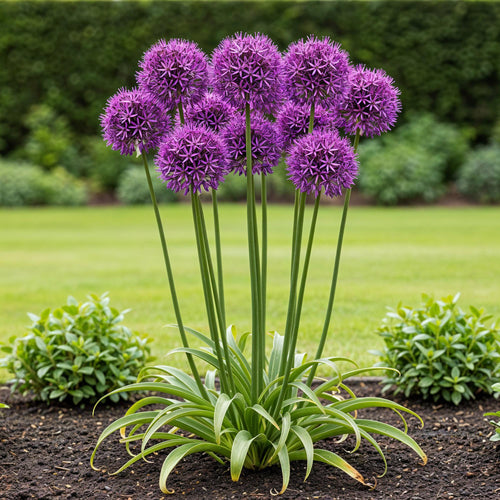 Allium Purple Rain, plant in pot
