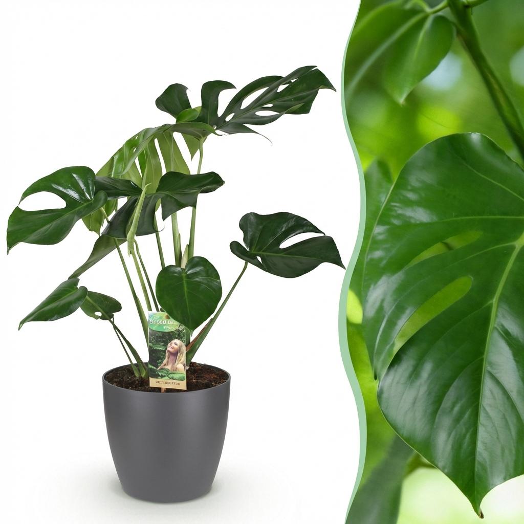 Monstera Deliciosa, groene bladeren