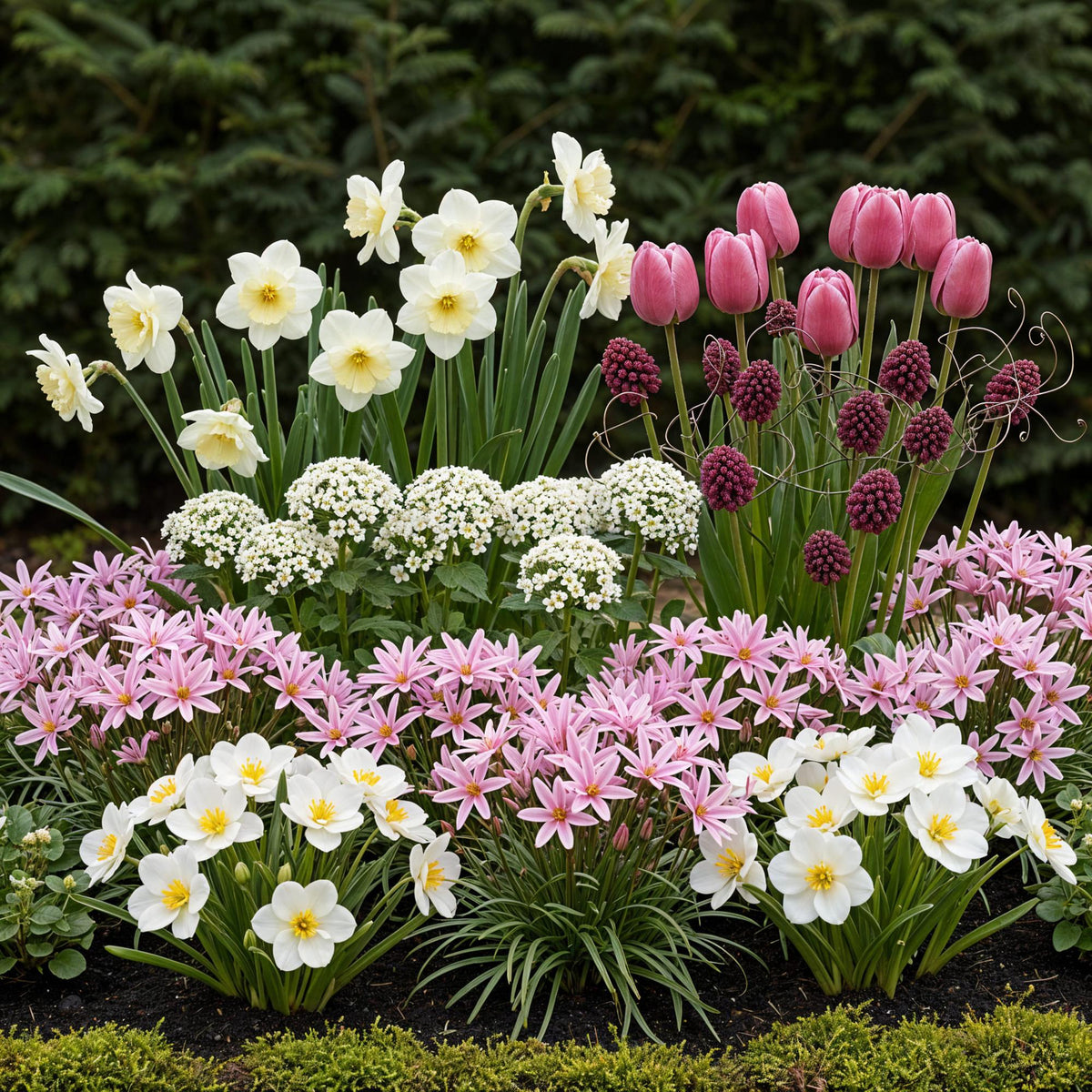 Bulb Garden Pink mix, kenmerkend blad