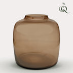 Vaas glas - M - Bartica - Taupe, detail van het blad