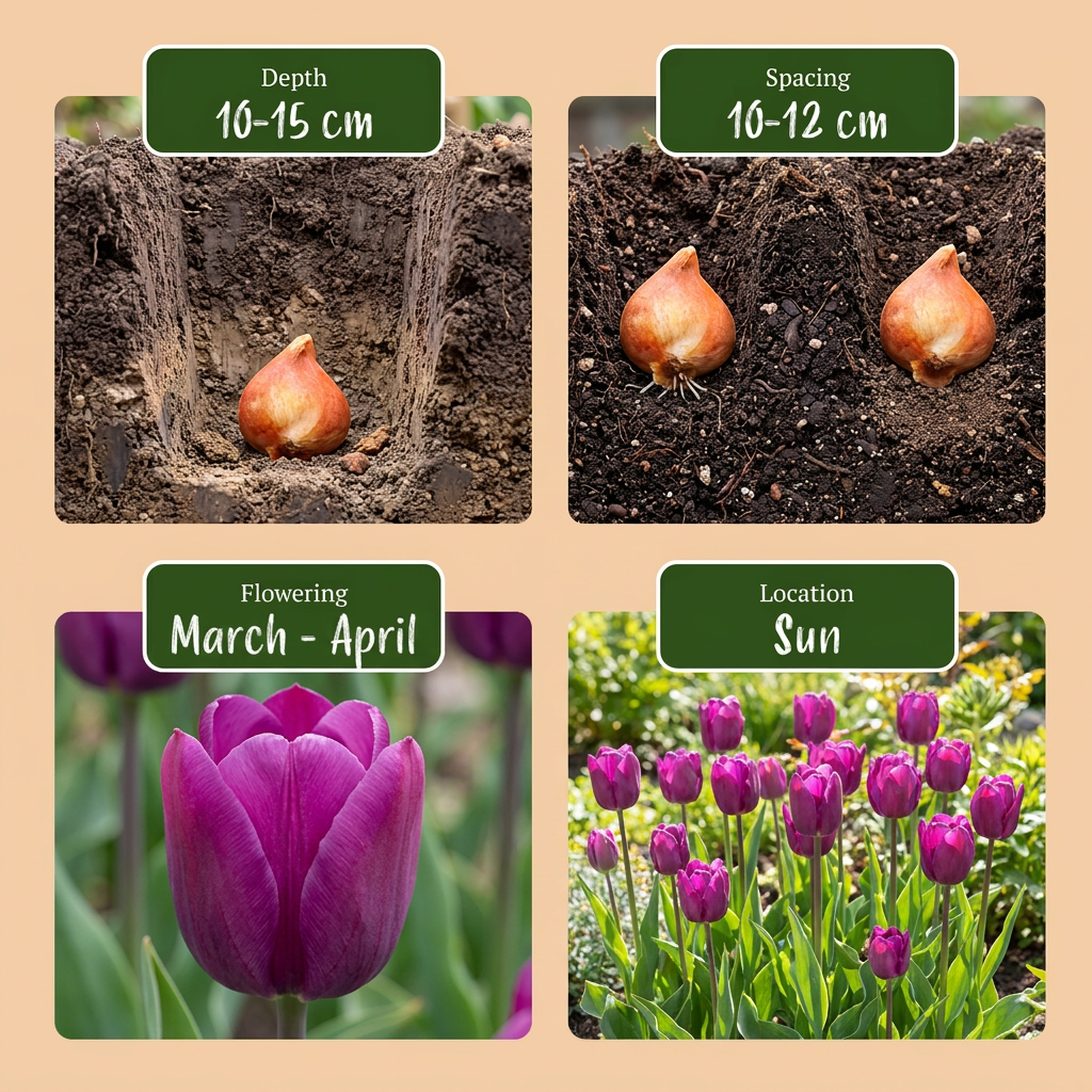 Triomftulp Purple bloembollen, paars, foto 4
