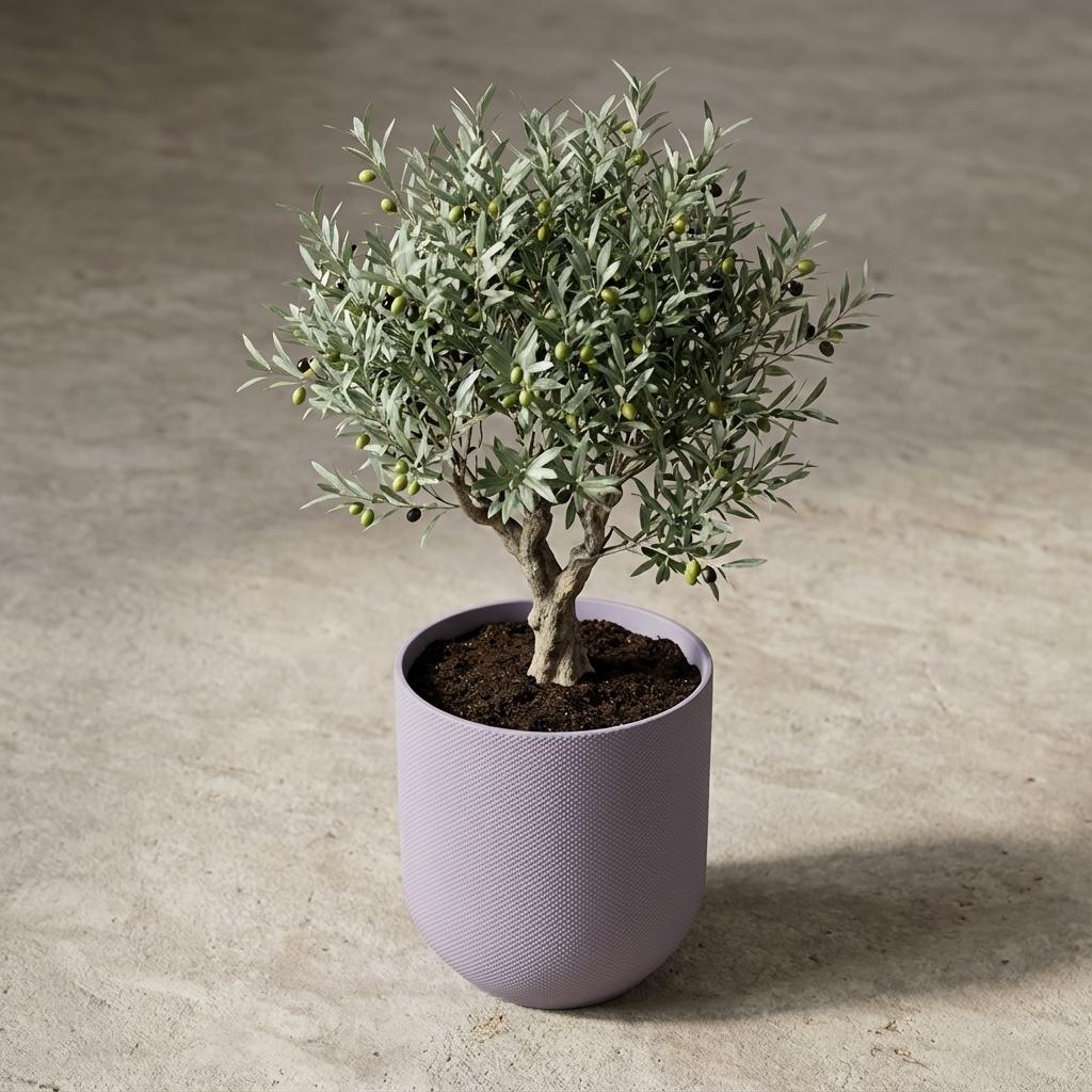 Detailfoto van Elho Jazz Round pot in Lavender Lilac, Ø14 cm