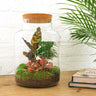 DIY terrarium Milky met licht, hark, schep, pincet