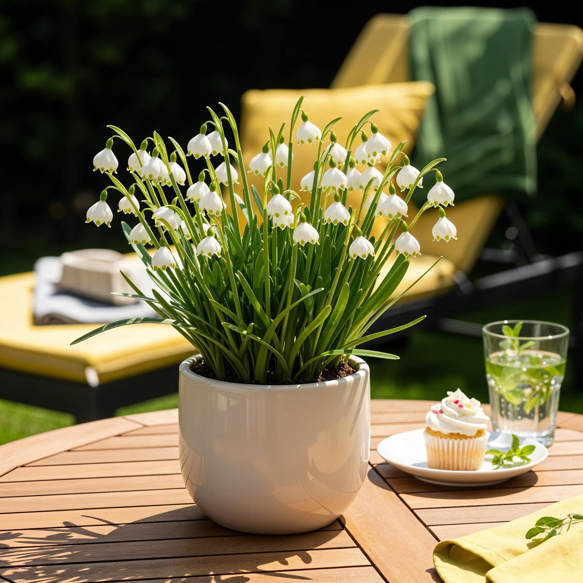 Leucojum Aestivum, plant in pot