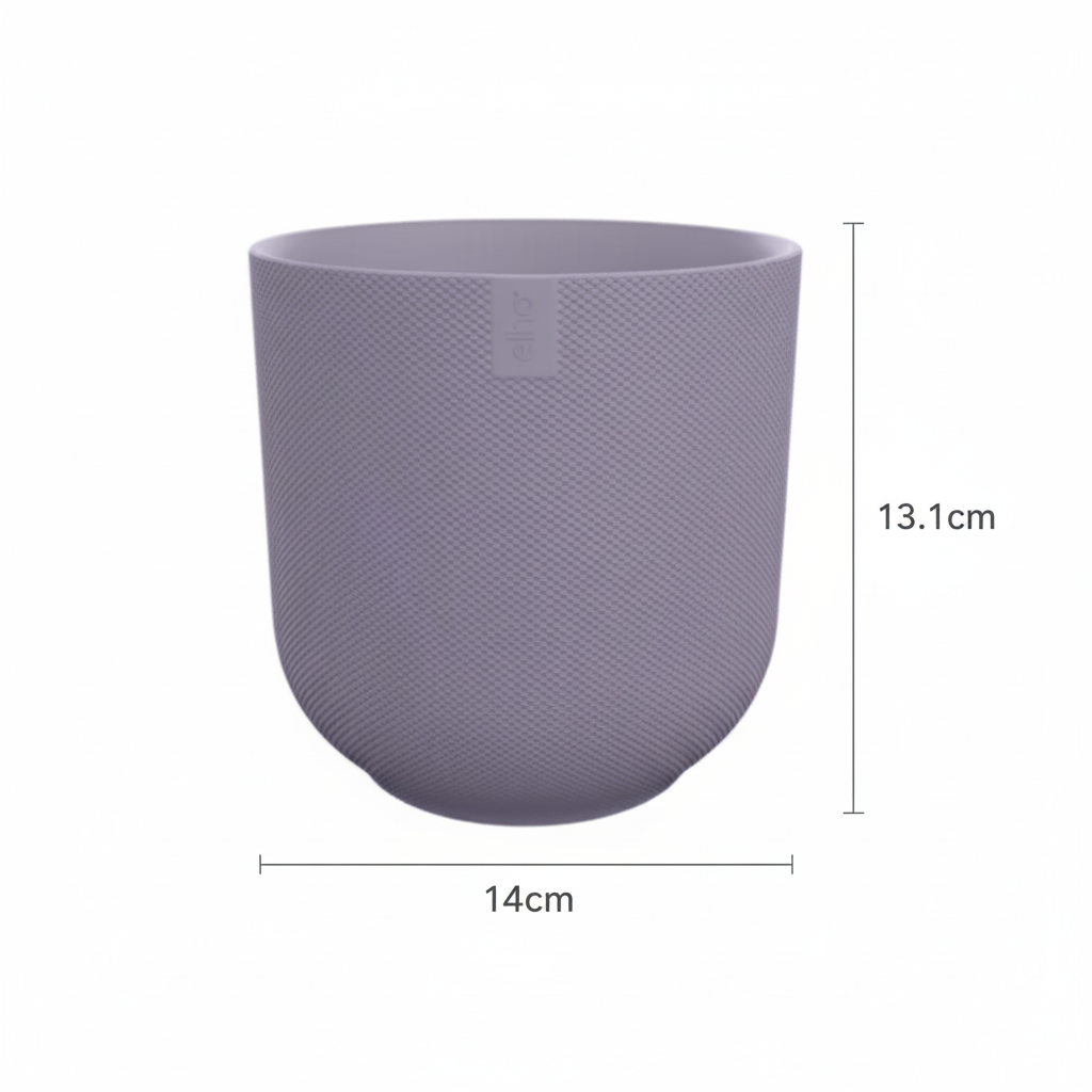 Detailfoto van Elho Jazz Round pot in Lavender Lilac, Ø14 cm