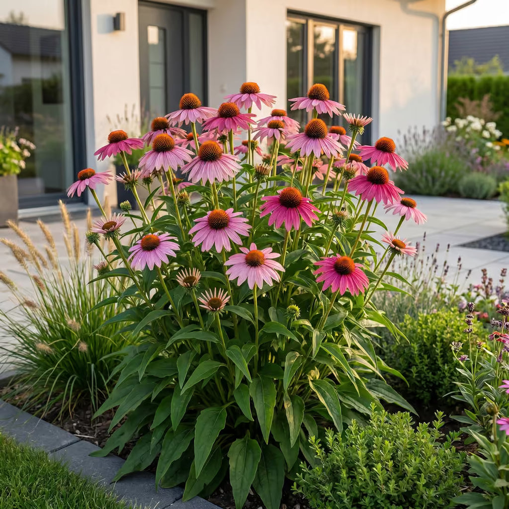 Echinacea purp. Magnus - Zonnehoed - Roze, detail van het blad