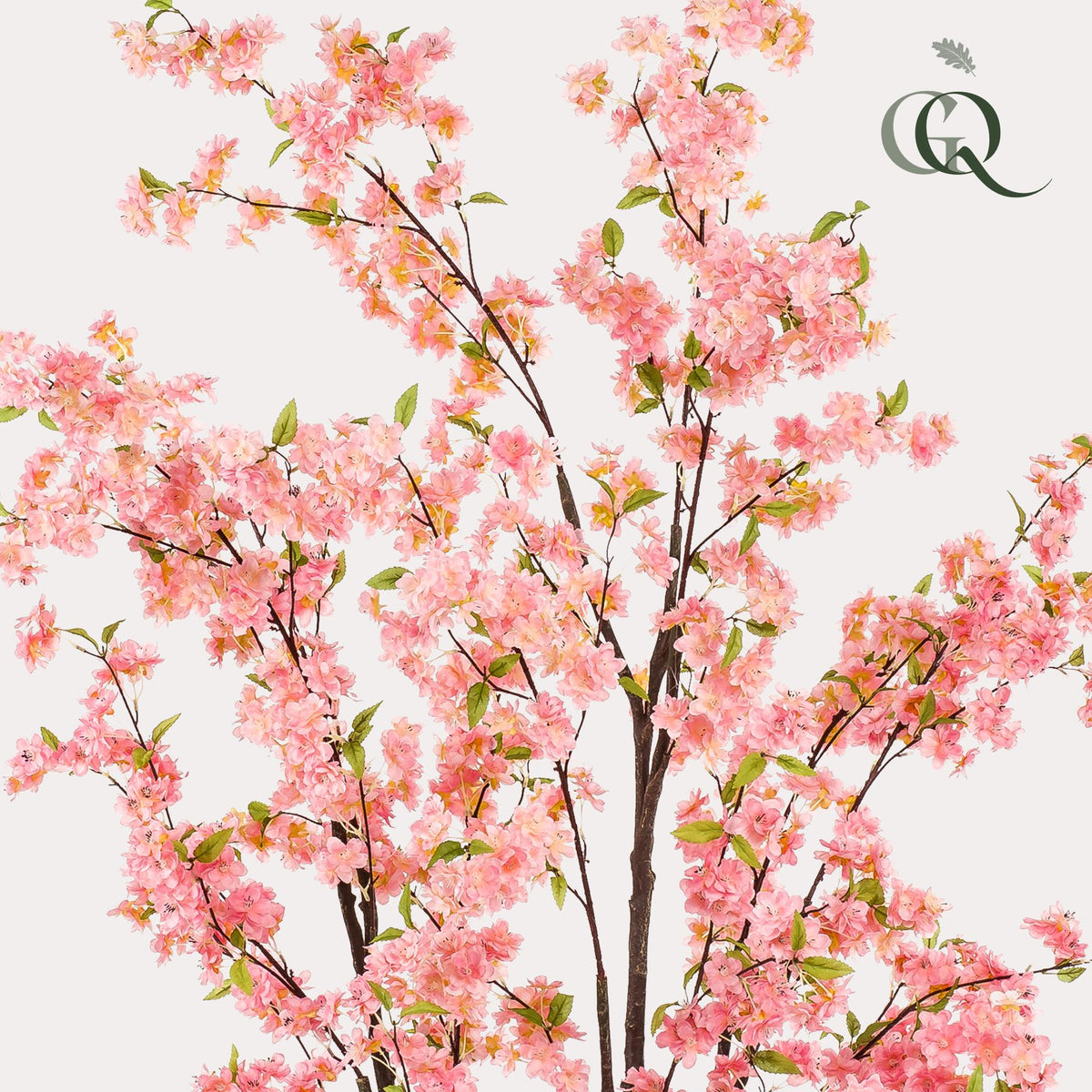 Kunstplant - Prunus - Kersenbloesem - Roze, detail van het blad