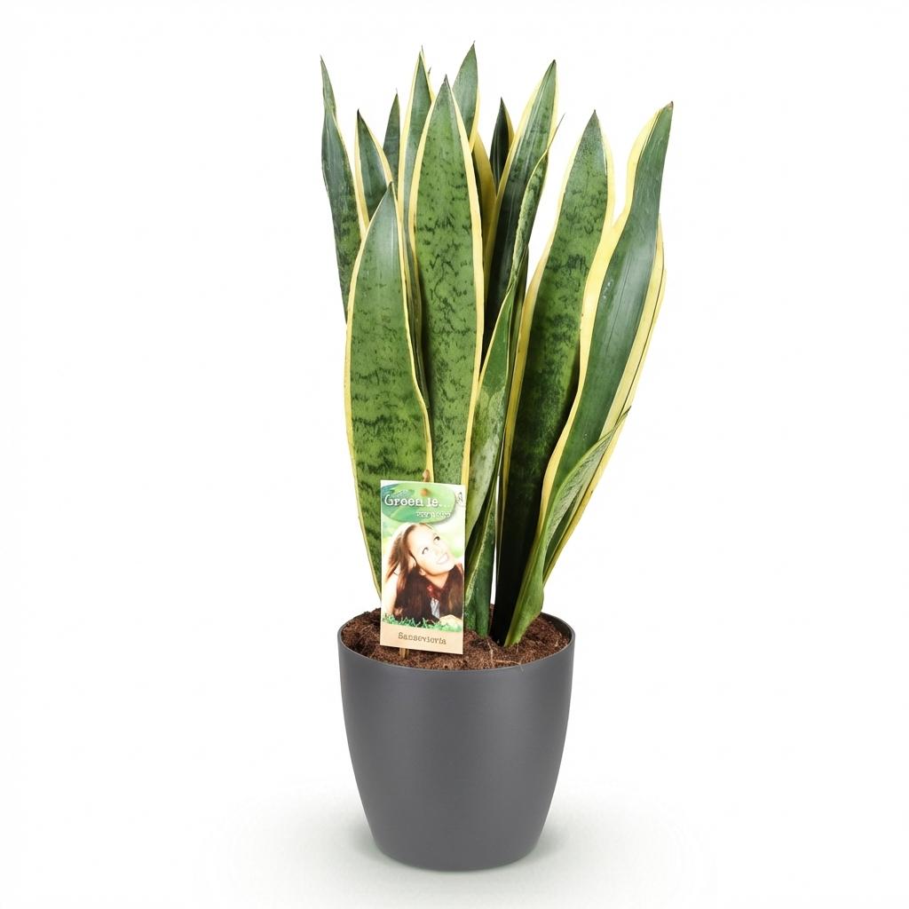 Sansevieria Laurentii, groene bladeren
