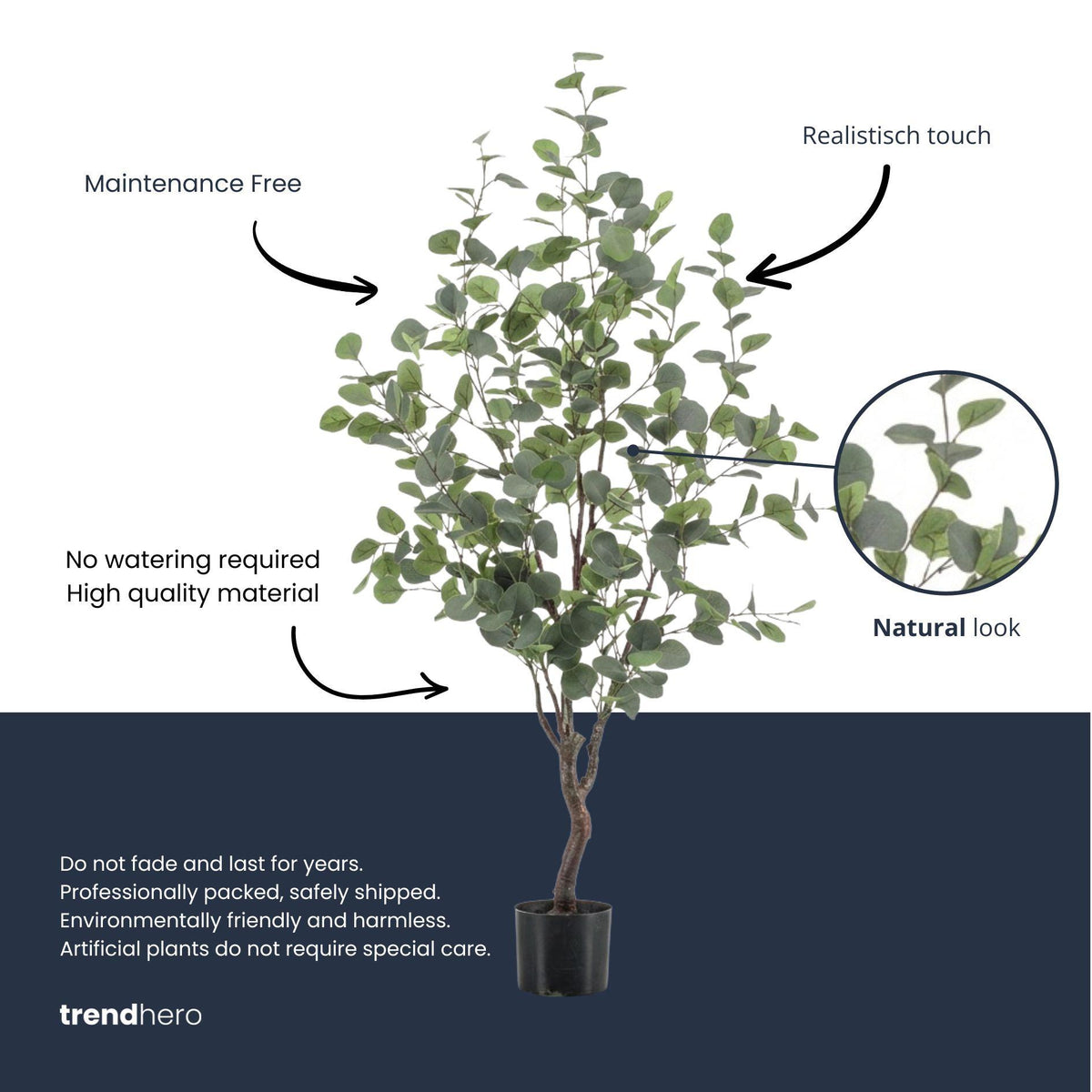 Eucalyptus kunstboom, groene bladeren