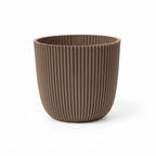 Detailfoto van Capi Nature Groove pot, groefstructuur, warm taupe, Ø17 cm