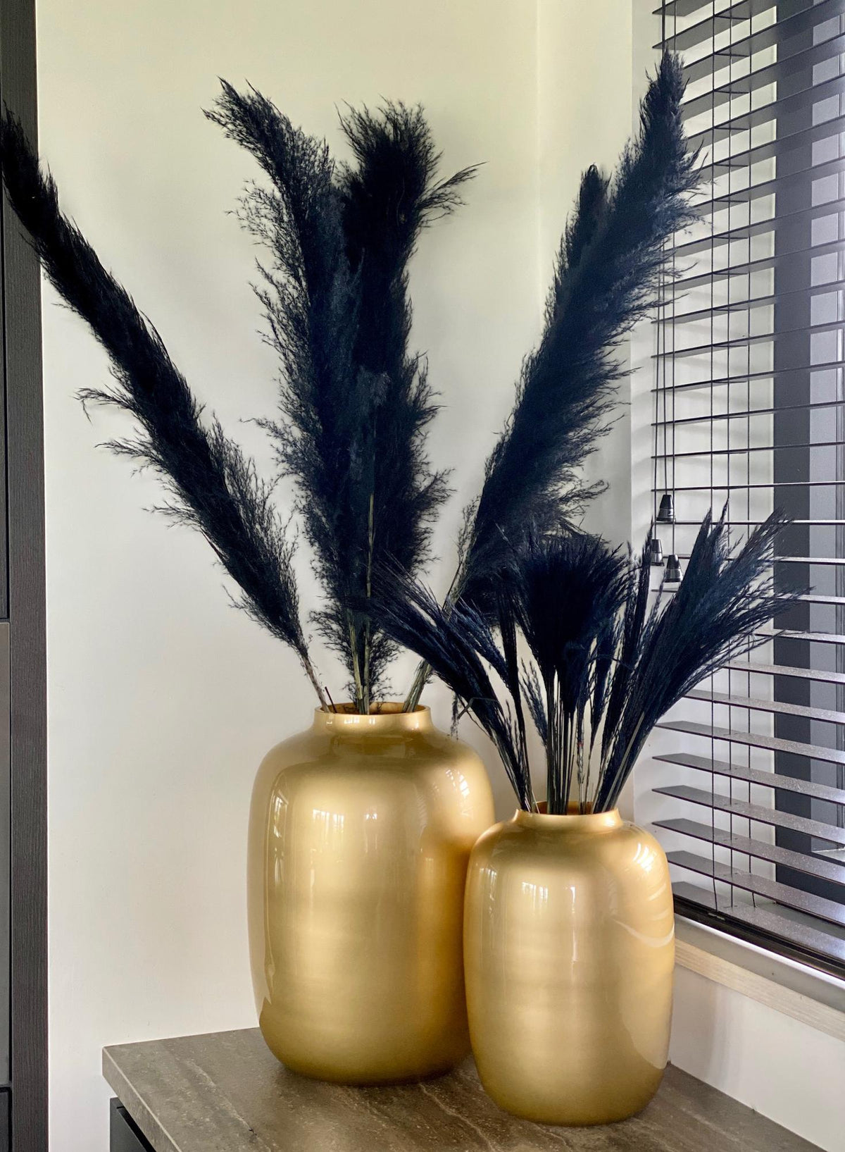Vaas glas - Goud - Artic - M, detail van het blad