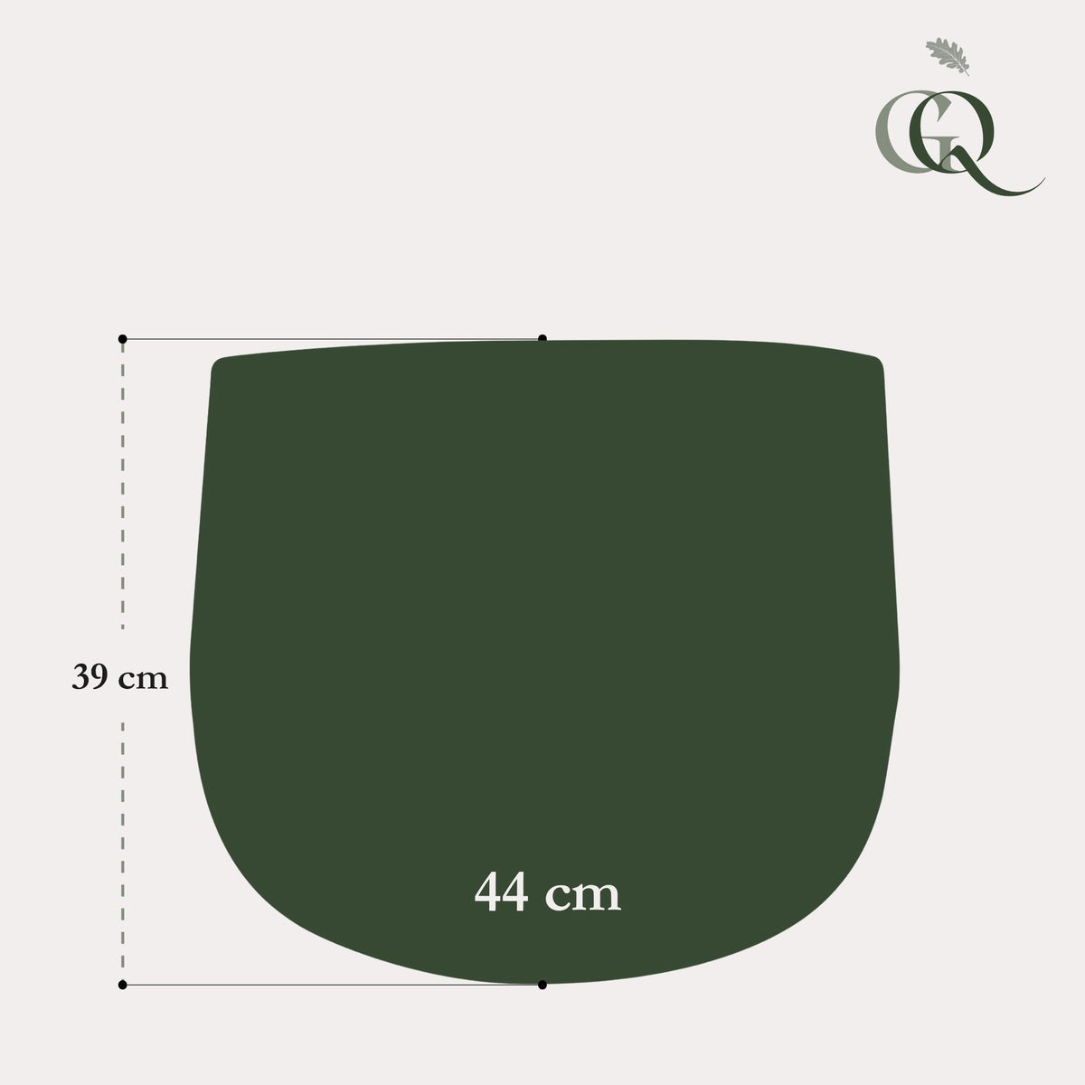 Pot Elisa vintage green, verweerd koper, set van 3, groene bladeren